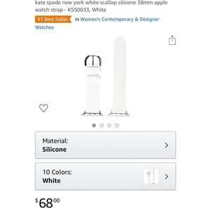 Kate Spade white scallop 38mm Apple Watch band